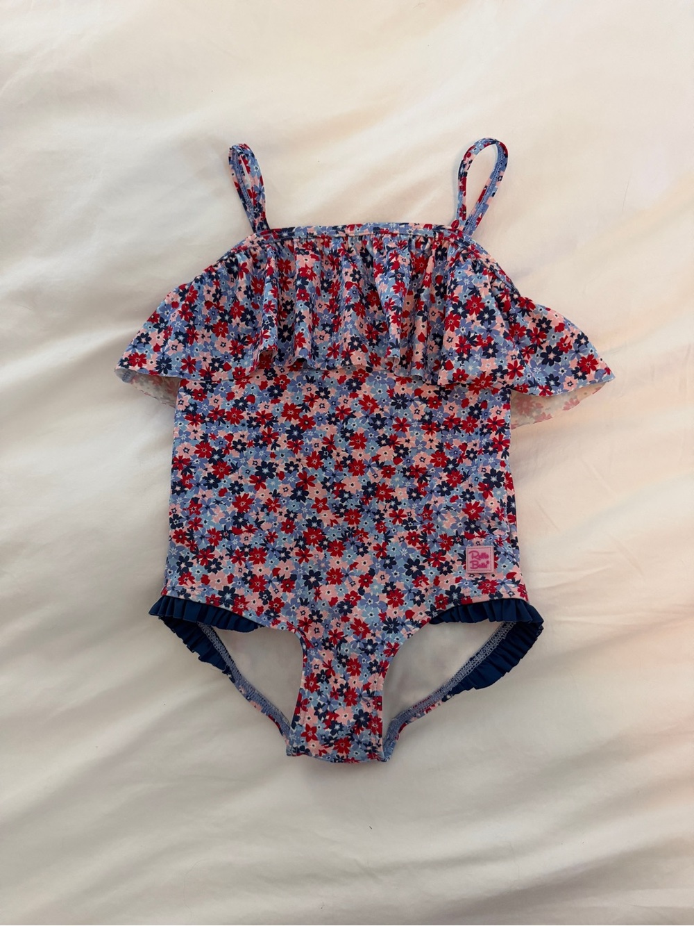 Ruffle Butts Red, White and Bloom One Piece Swimsuit